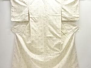 未使用品　麻の葉織出し手織り紬着物